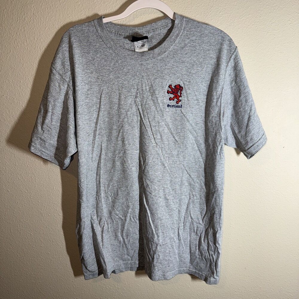 Celtic Fashions Men’s T-Shirt Gray Scotland Embroidery